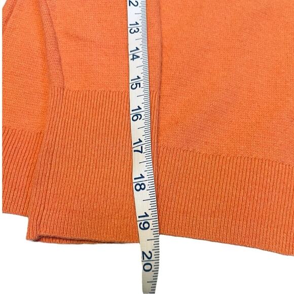 Banana Republic Orange Italian Wool  Knit Sweater Size XS Breathable Natural Lux - Picture 4 of 5